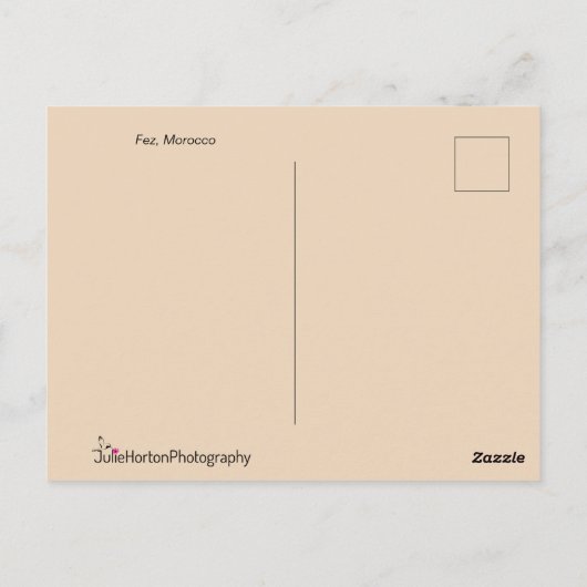 Old Medina, Fez Marokko Briefkaart (Achterkant)