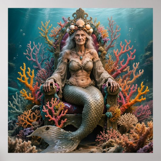Old Mermaid Poster (Voorkant)