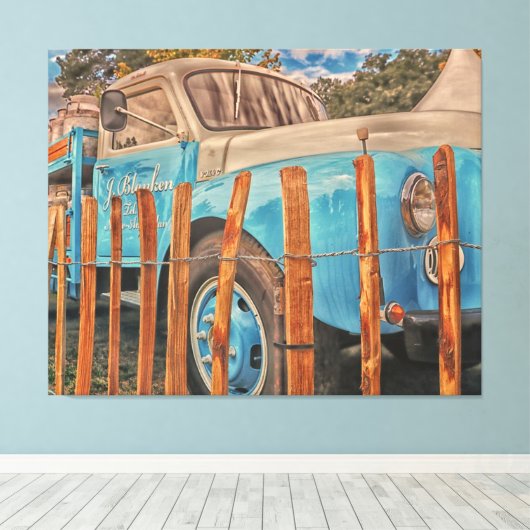 Old Milk Truck Canvas Afdruk (Insitu (Houten vloer))