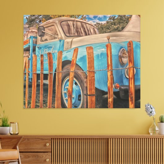 Old Milk Truck Canvas Afdruk (Insitu (Woonkamer))