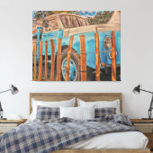 Old Milk Truck Canvas Afdruk (Insitu (Slaapkamer))