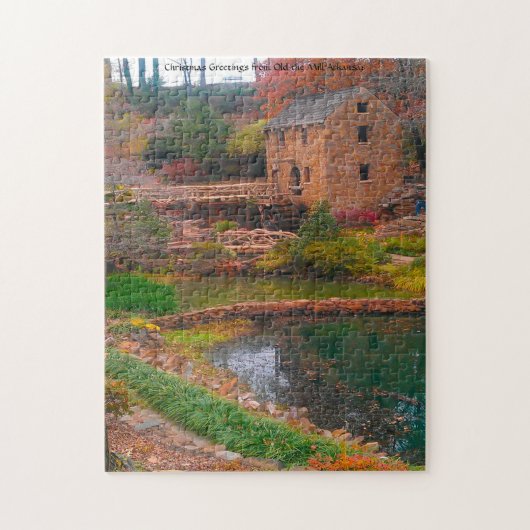 Old Mill Arkansas. Jigzaag Puzzle Legpuzzel (Verticaal)