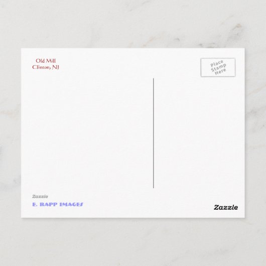 Old Mill Briefkaart (Achterkant)