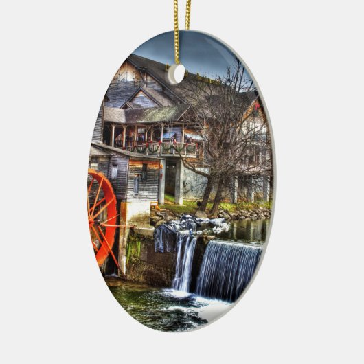 Old Mill Keramisch Ornament (Links)