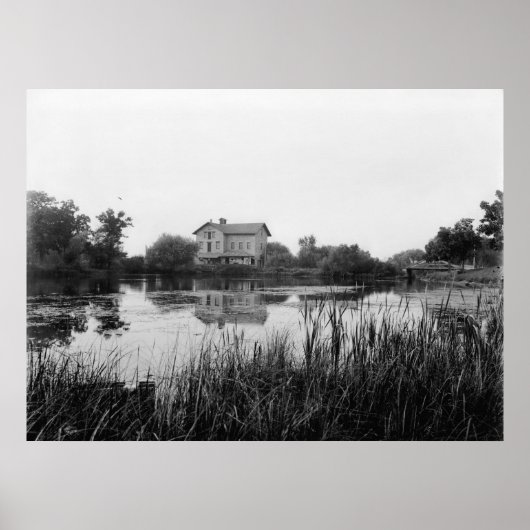 Old Mill op station Poster (Voorkant)