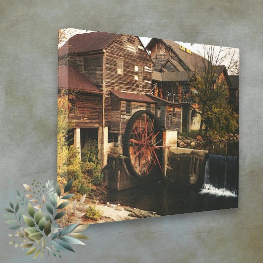 Old Mill Smoky Mountains Canvas Afdruk