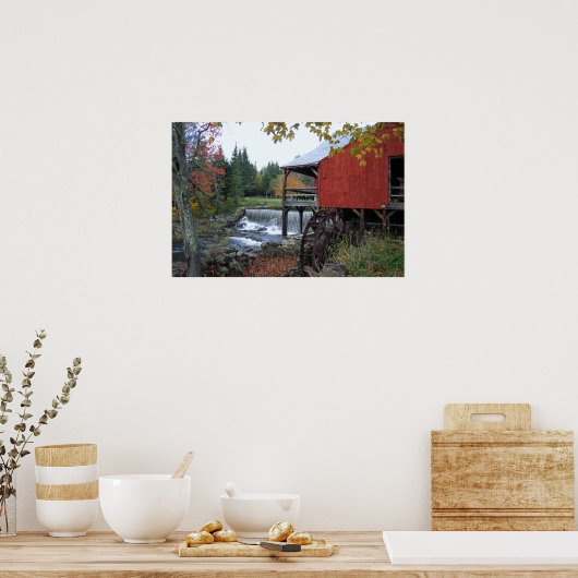 Old Mill Vermont Poster and Print (Keuken)