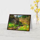 Old Mill Wenskaart Kaart (Gele Bloem)