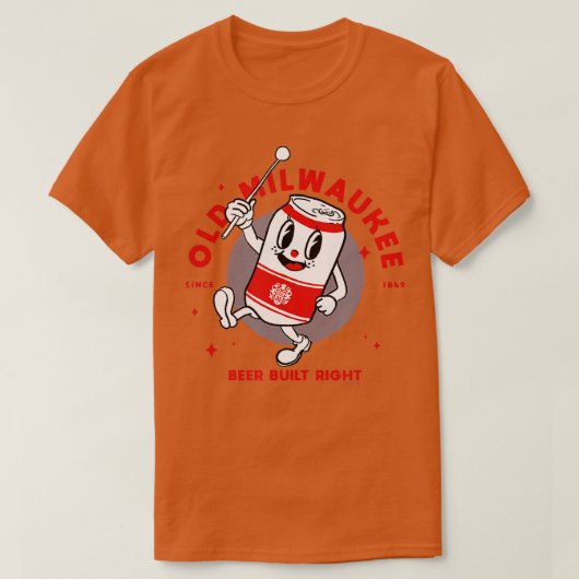 Old Milwaukee Retro Mascot T-shirt (Design voorkant)