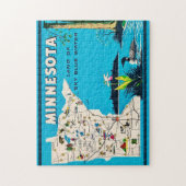 Old Minnesota Map 11x14 Legpuzzel (Verticaal)