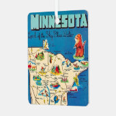 Old Minnesota Map Postcard Metalen Ornament (Voorkant links)