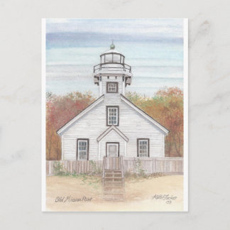 Old Mission Point Light House Briefkaart