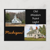 Old Mission Point Light Michigan Briefkaart (Voorkant)