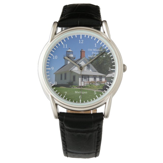 Old Mission Point Lighthouse-wacht Horloge (Voorkant)