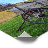 Old Missouri Boerderij Wagon in Hay Field Poster (Hoek)