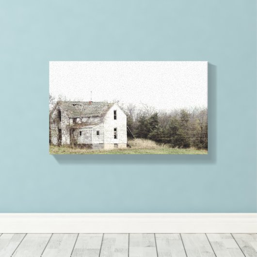 Old Missouri House Canvas Afdruk (Insitu (Houten vloer))