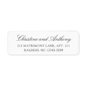 Old Money Black and White Classic Wedding Etiket (Voorkant)