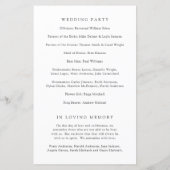 Old Money Black and White Classic Wedding Program (Achterkant)