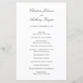 Old Money Black and White Classic Wedding Program (Voorkant)