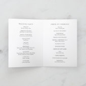 Old Money Black and White Classic Wedding Programma (Binnen)