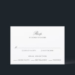 Old Money Black and White Classic Wedding RSVP Kaartje<br><div class="desc">A timeless old money style wedding rsvp card with elegant typography and a classic minimalist layout. Perfect for luxury weddings,  formal events,  and sophisticated celebrations.</div>