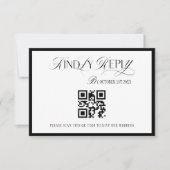 Old Money Black and White  RSVP Kaartje (Voorkant)