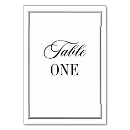 Old Money Black and White Wedding Kaart