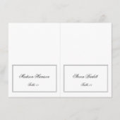 Old Money Black and White Wedding Place Card DIY Kaart (Voorkant)