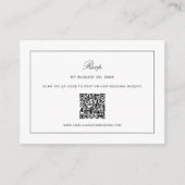 Old Money Black and White Wedding RSVP  Informatiekaartje (Voorkant)