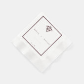 Old Money Burgundy Wedding Napkins Servet (Hoek)