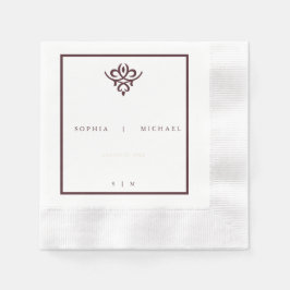 Old Money Burgundy Wedding Napkins Servet