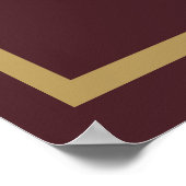 Old Money Burgundy Wedding  Poster (Hoek)