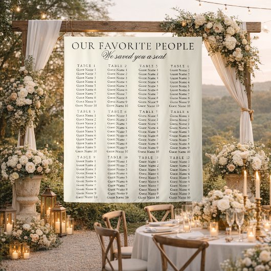 Old Money Chic Fabric Wedding Seating Chart Sign Wandkleed