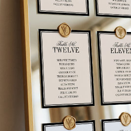 Old Money Classic Luxury Black Cream Wedding Kaart