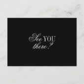 Old Money Classic Luxury Black Cream Wedding RSVP Kaartje (Achterkant)