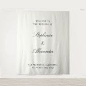Old Money Custom Fabric Wedding Welcome Sign Wandkleed (Voorkant)