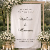 Old Money Custom Fabric Wedding Welcome Sign Wandkleed