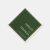 Old Money Dark Green Wedding Servet (Hoek)