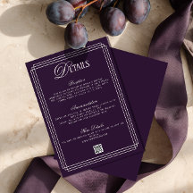 Old Money Dark Purple Wedding Details 