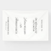 Old Money Elegant Wedding Welcome Spandoek (Horizontaal)
