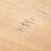 Old Money Espresso Brown Wedding Acryl Uitnodigingen (Laagn)