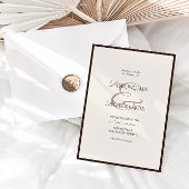 Old Money Espresso Ivory Wedding Kaart