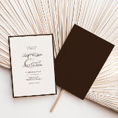 Old Money Espresso Ivory Wedding Kaart