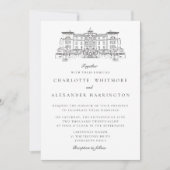 Old Money Esthetisch transparant door bruiloft Kaart (Voorkant)