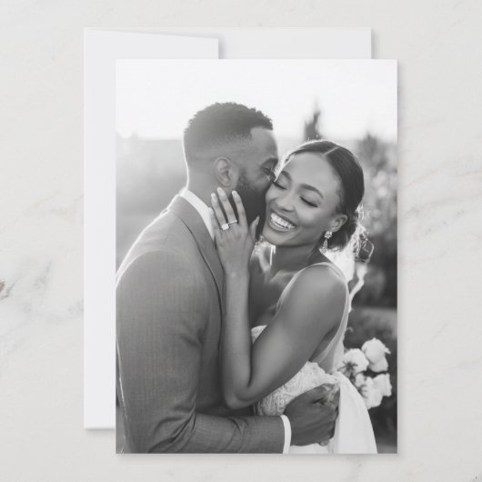 Old Money Flat Save The Date Card (Achterkant)