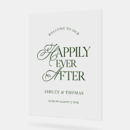 Old Money Green Script Acrylic Welcome Sign Acryl Bord