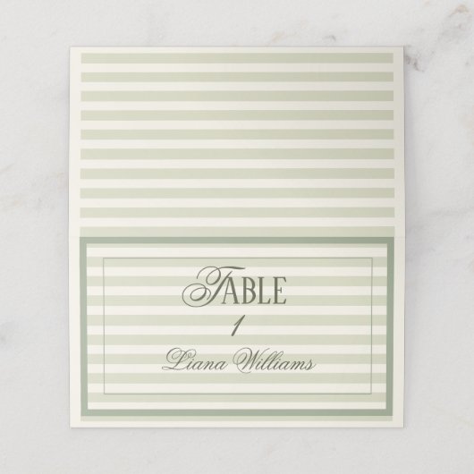 Old Money Green Wedding Plaatskaartje (Buitenkant ongevouwen)