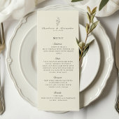 Old Money Ivory Wedding Flat Menu