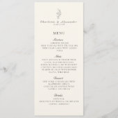 Old Money Ivory Wedding Flat Menu (Voorkant)
