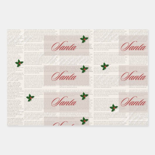 Old Money  krant stijl Santa Christmas Inpakpapier Vel (Voorkant 3)